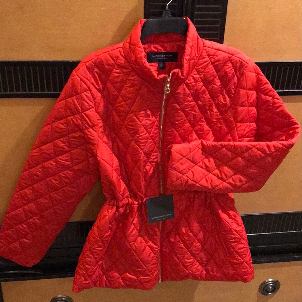 Marc New York Red lightweight quilted jacket
